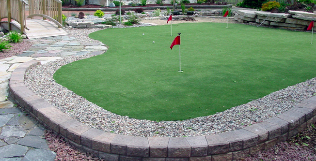example of a putting area